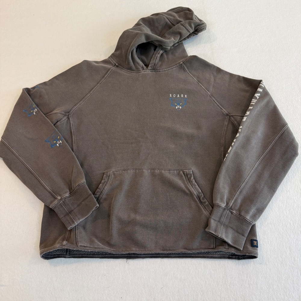 Roark Wayward Youth Panther Graphic Hoodie Mens Medium Charcoal Gray